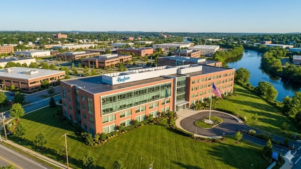 Hasbro's corporate headquarters building in Pawtucket, Rhode Island, USA