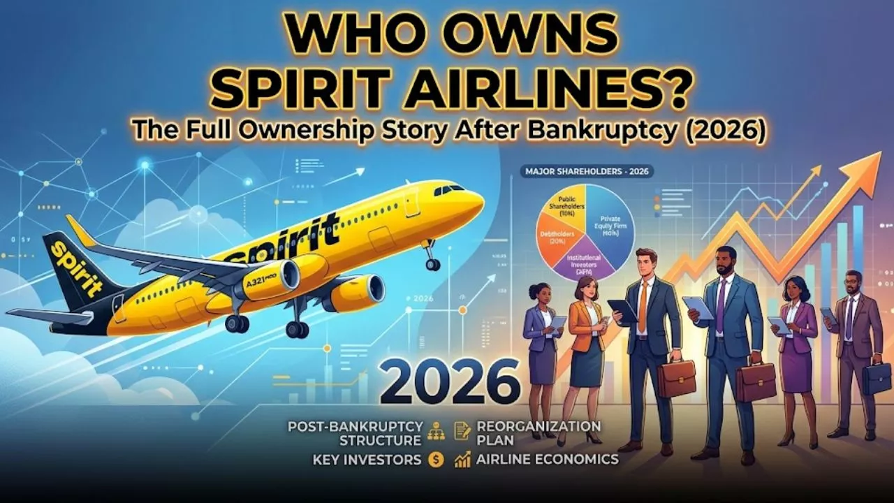 Front-left view of a Spirit Airlines Airbus A320. Bright yellow plane with bold black "spirit" lettering on the tail and a large "spirit" on the fuselage. It's taxiing on the tarmac. Modern livery. Clear sky.