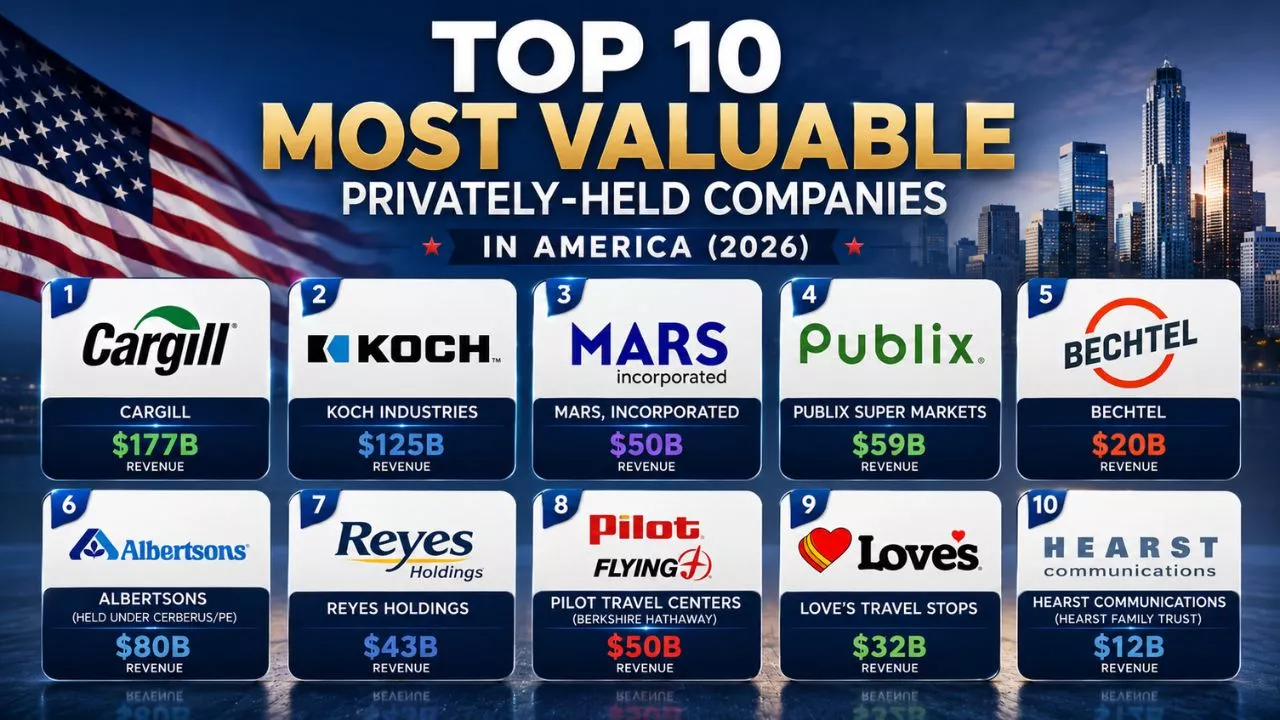 Top 10 Most Valuable Privately-Held Companies in America (2026)