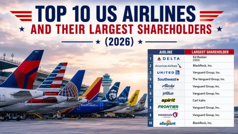 Top 10 US Airlines and Their Largest Shareholders (2026)