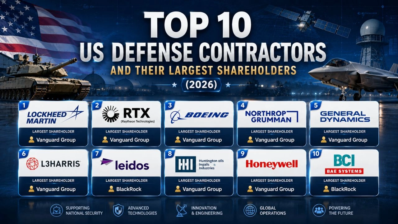 Top 10 US Defense Contractors and Their Largest Shareholders (2026)