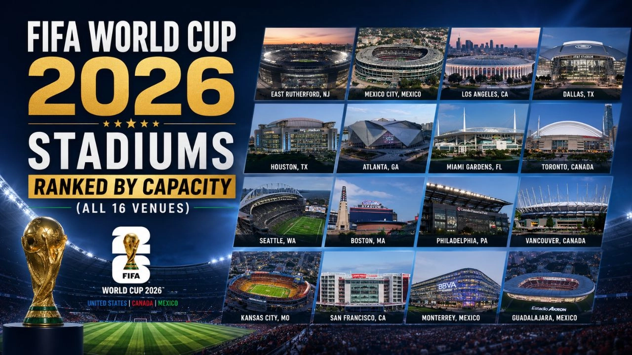 FIFA World Cup 2026 Stadiums Ranked by Capacity (All 16 Venues)