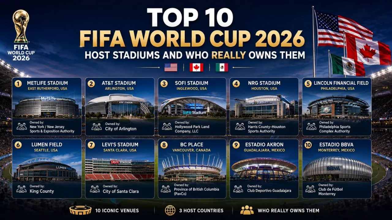 Top 10 FIFA World Cup 2026 Host Stadiums and Who Really Owns Them